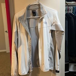 North Face Windstopper White Zip Up Jacket